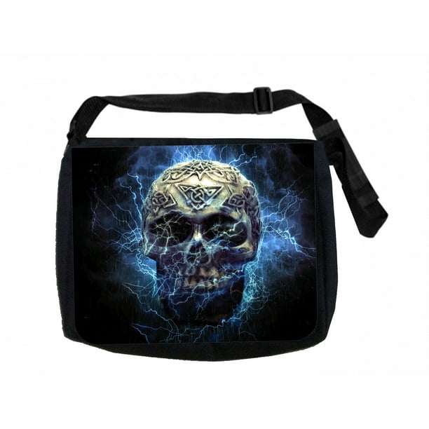 Colorful Skull Art Shockproof Laptop Shoulder Messenger Bag Laptop Case Sleeve Laptop Briefcase Business Handbag 